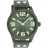 Oozoo Basic Line Watch with Leather Strap 47 mm Green/Green/Green