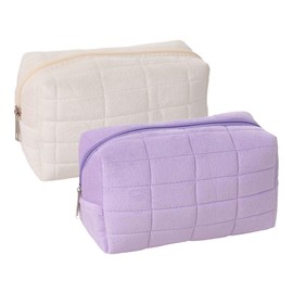 Pack of 2 Cosmetic Bag Small Make Up Bag for Handbag, Women's Makeup Bag with Compartments, Travel Makeup Bag for Girls Women, Cosmetic Bag, Make Up Bag, Cosmetic Bag Women