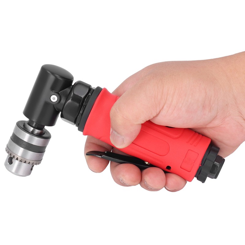 Industrial Air Drill Mini 1/4in Zinc Alloy 90° Elbow Pneumatic