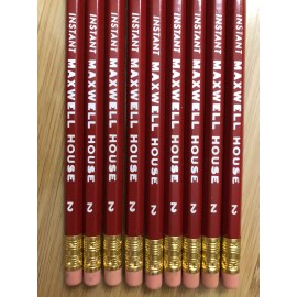 Maxwell House 1pc RARE Vintage INSTANT MAXWELL HOUSE COFFEE PENCIL RED Collectible Advertising