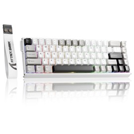 ATTACK SHARK X68 MAX HE Wired Rapid Trigger Mechanical Creamy TKL RGB Gaming Keyboard with Full Aluminum CNC,8K Polling,0.005mm Accuracy,Hall Effect Magnetic Switch,NKRO,Driver for Win Mac(Star White)