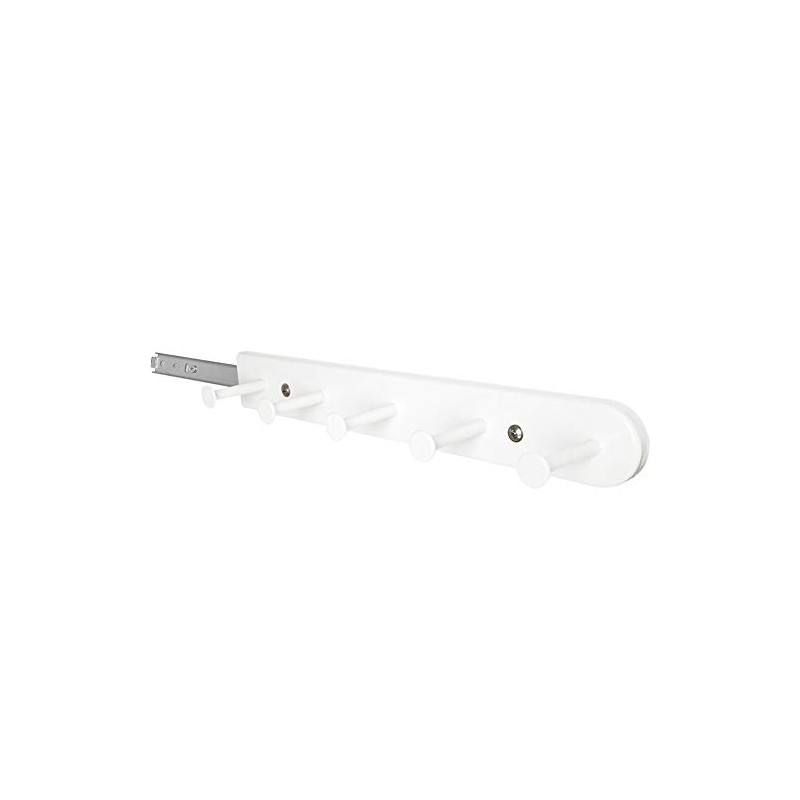 Kelendle Extendable Sliding Wardrobe Hook Rail with Hardware Pull Out