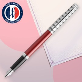 Waterman Fountain Pen |Hemisphere French Riviera Collection | Le Club Red | Medium Point | Gift Box
