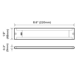 Dream Lighting 12V LED Strip Bar Light Kitchen Cupboard Lamp Swipe Sensor RV Caravan Motorhome Marine Silver Shell