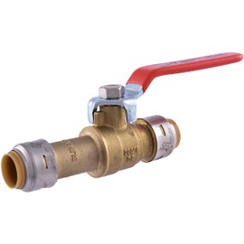 SharkBite Max 1/2 Inch Slip Ball Valve, Push to Connect Brass Plumbing Fitting, PEX Pipe, Copper, CPVC, PE-RT, HDPE, UR24735