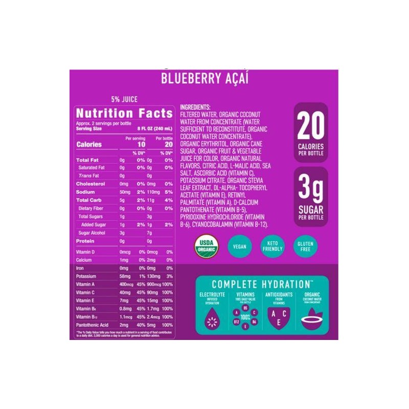 QVC Roar Organic 12 Bottle Vitamin and Electrolyte Beverage -