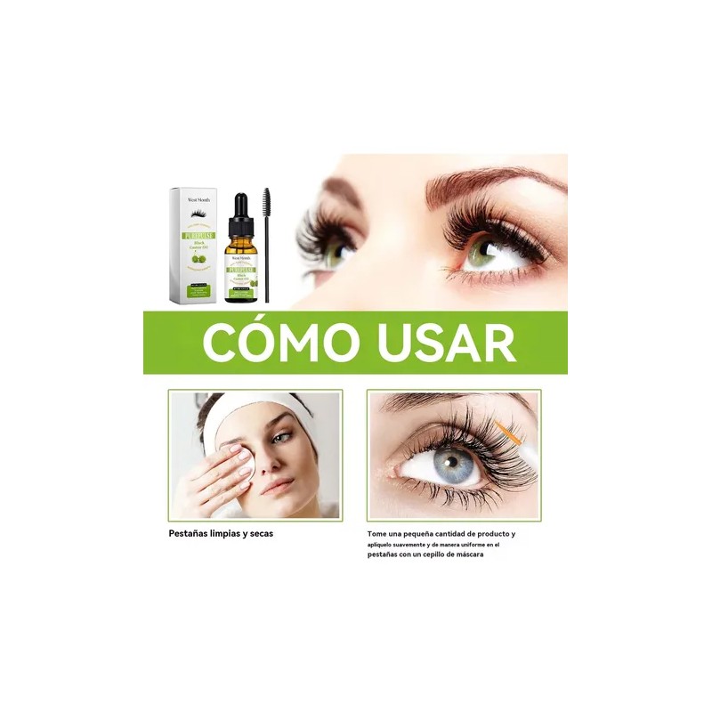 Tratamiento Para Pestañascejas Sérum Aceite Ricino F