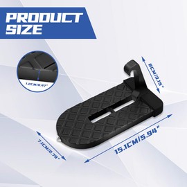 Wedcool Car Door Step, Car Step Hook, Car Roof Rack Step, Car Door Step for Car Roof Access, Foldable Car Doorstep Door Latch Hook Pedal with Glass Breaker Safety Hammer Universal for Cars (Black)