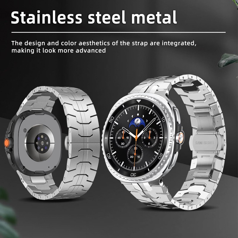 HinZann Metal Band for Galaxy Watch 9/8 (44mm/40mm) (Silver)