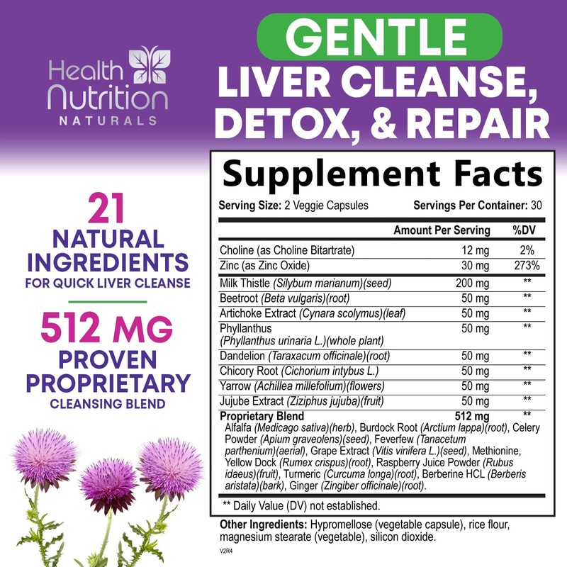 Gentle Liver Cleanse Detox & Repair Formula - Advanced Liver