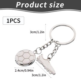 Football gifts for boys, football gifts, key fob football, key ring boy, football key ring for boys, key pendant for men, boys, metal football pendant, stainlesssteel