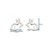Dew Women's Sterling Silver Bunny Stud Earrings