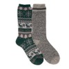 MUK LUKS Men's 2 Pk Heat Retainer Socks, Multi, OS