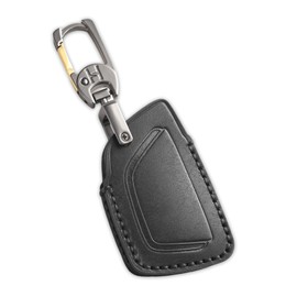 Hontumax 4-Button Leather Key Fob Cover for Chevy Tahoe Colorado Silverado Suburban Equinox Traverse, for GMC Yukon Sierra Acadia Canyon Terrain, for Buick Envision Enclave 2025, Black