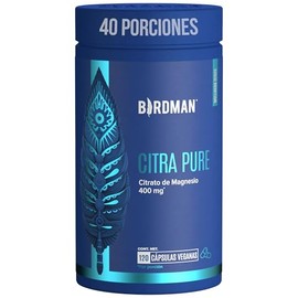Birdman Citrato de Magnesio 400 mg | Sin Aditivos, Sin Sabor | Cápsula Vegana | Suplemento de Magnesio | 40 Porciones | 120 Cápsulas