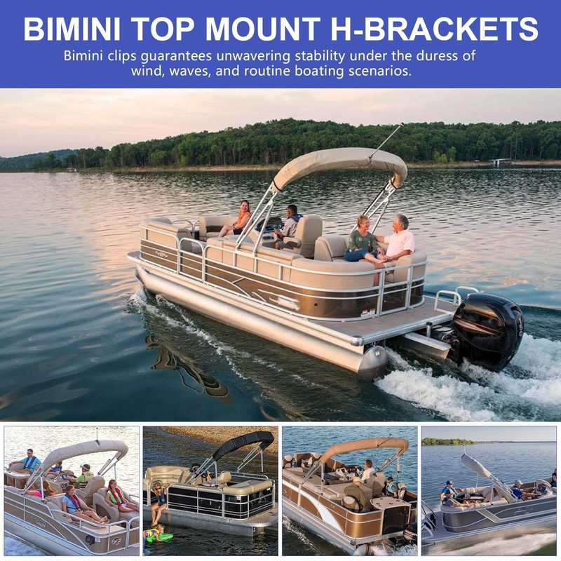 99-001524 Bimini Top Bracket Pontoon Top Bimini Clips for Boats,