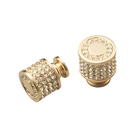 JEIYMIUW 2 Pack Brushed Gold Cabinet Pulls,Crystal Cabinet Knobs,Gold Drawer Knobs,Hardware Handles and Luxury Pulls Zinc Alloy