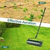 Costway 21" Manual Push Lawn Aerator Garden With Detachable Handle