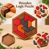 Hexagonal Wooden Puzzle for Brain Teasing – 11-Piece Logic Challenge