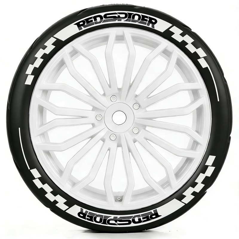 1/10 RC Car Tires and Wheels Set, On-Road Touring &