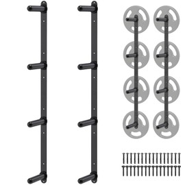 Kipika Weight Plate Storage Rack - Wall Mounted 4-Peg Durable Steel Construction Organizer for Olympic Plates, 1600lb Capacity, Space-Saving for Home Gym