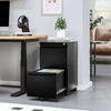 2 Drawer File Cabinet On Wheels Mobile Cabinet with Lock