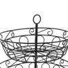 Fruit Basket Black Iron European Style Double Layer Fruit Storage