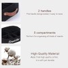 Fabric Snack Organiser with Handles and 5 Compartments in Black