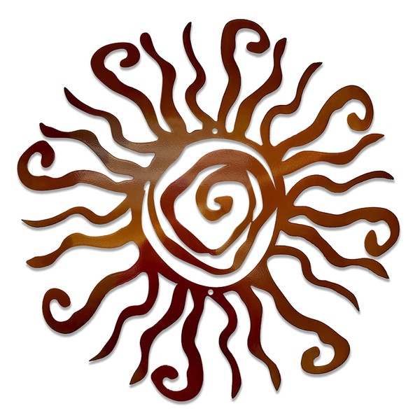 Riverside Designs Wacky Sun Metal Wall Art Indoor/Outdoor Decor -