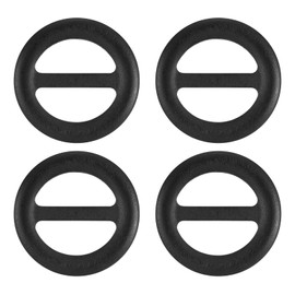 uxcell 4 Pcs T-Shirt Clips, 60mm Wood Scarf Ring Clip Round Tie Circle Clip Buckle Fashion Clothes Corner Knotted Button for Women's Silk Clothing Decoration, Black