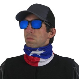 International Tie Texas Flag Bandana – Face Mask: Soft & Breathable Material Multi-Functional Neck Gaiter, Balaclava, Sunmask or Headband
