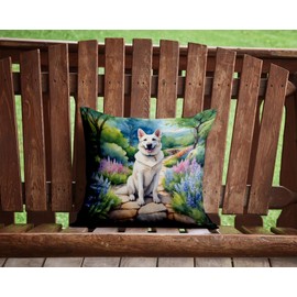 Caroline's Treasures Spring Path Throw Pillow, 14Hx14W, German Shepherd 6632