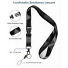 Retractable ID Badge Holder with Breakaway Lanyard and Clip, Faux
