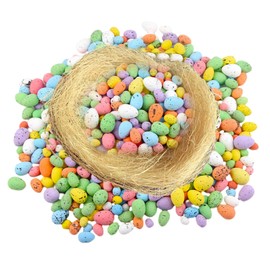 101Pcs Easter Egg Decorations,100 Speckled Foam Eggs And A Bird Nest,Resurrection Festival Tree Hanging Craft,Mini Color Ornaments,Decorative Easter Eggs,Outdoor/Indoor Scene Display Twig Descoration
