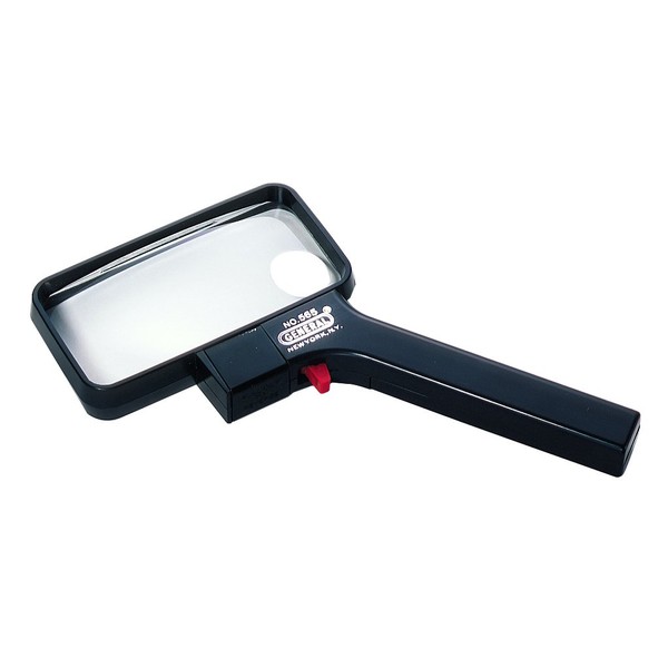 General Tools 565 Rectangular Illuminated Magnifier, 2.5X with 5X Bifocal Lens