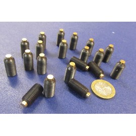 Black Oxide Steel Brass Tip Set Screw 3/8"-24 x .750" Thread Length 20 pcs
