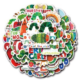 110 Pcs The Very Hungry Caterpillar Stickers for Children Teens Girls Boys,Nordic Style Stickers for Bicycle,Skateboard,Laptop Water Bottles,Computer,Waterproof Vinyl for Wall,Graffiti Stickers