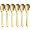 FULLYWARE Matte Gold Demitasse Espresso Spoons, Stainless Steel Satin Finish