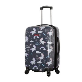 Olympia USA METROPOLITAN Expandable 21 inch Carry-On Hardside Spinner Luggage with Utility-Hook (Unicorn)