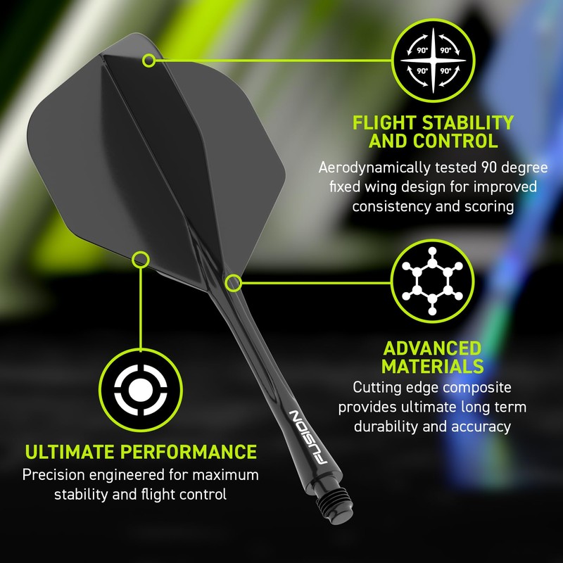 WINMAU Darts Fusion Integrated Flight & Shaft System - No.6