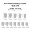 Medium Length Press on Nails Ballet Shaped Fake Nails Red,