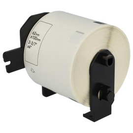 vhbw 2 x Label Roll with Holder 62 mm x 100 mm (300 Labels) Compatible with Brother PT QL-560, QL560VP, QL-570, QL-580 Label Printers