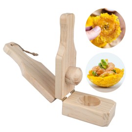 Banana Smasher Maker, Reusable, Deep Plantain Basket Maker with Hanging Lanyard for Preparing Tostones, Patacones, Pureeing Food