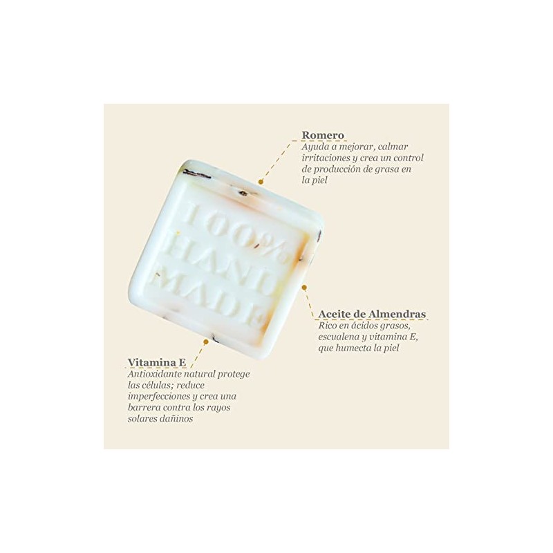Jabón Facial Romero MatiMati Vitamina,E Astringente, Control de grasa 45
