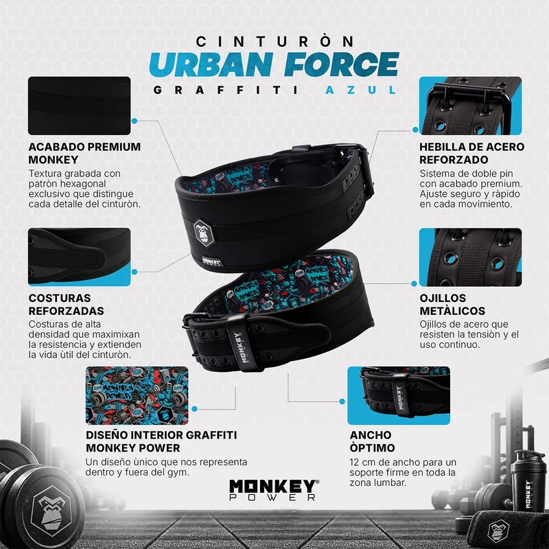 Cinturón Faja Gym Monkey Power Soporte Lumbar Levantamiento