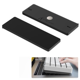 MAMBASNAKE Attack Shark Laptop Mount for Desk, Suitable of External Keyboards, Ultra-Light Magnetic Clear Computer Stand, Suitable for MacBook Air/Pro, Lenovo, HP, Dell, Fujitsu（Black Transparent）