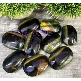 Wholesale Lot 2 Lbs Natural Tiger Eye Palm Stones Crystal Healing