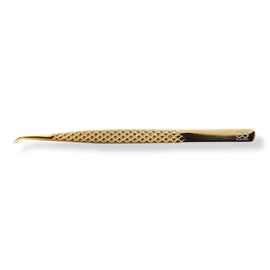 Titanium Gold Diamond Grip Tweezers 5.50" 45 Degree Tip | 0.56 oz