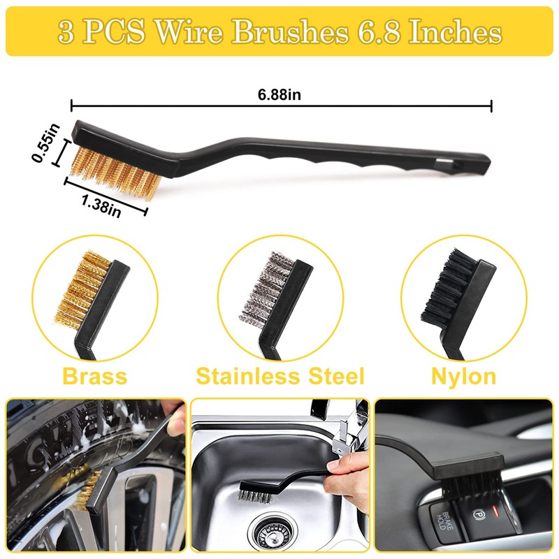 TTRCB 27Pcs Car Detailing Kit, Car Detailing Brush Set, Auto