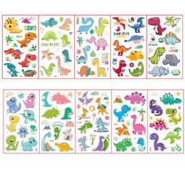 temporary tattoos -Luminous dinosaur temporary tattoo sticker - Luminous Party Supplies Favors for Boys and Girls Dinosaur,Various types of dinosaur patterns
